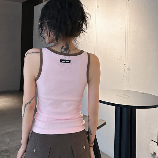 高品質新作☆ミュウミュウ コピー☆シンプルロゴタンクトップ コーデのアクセントに myu45799